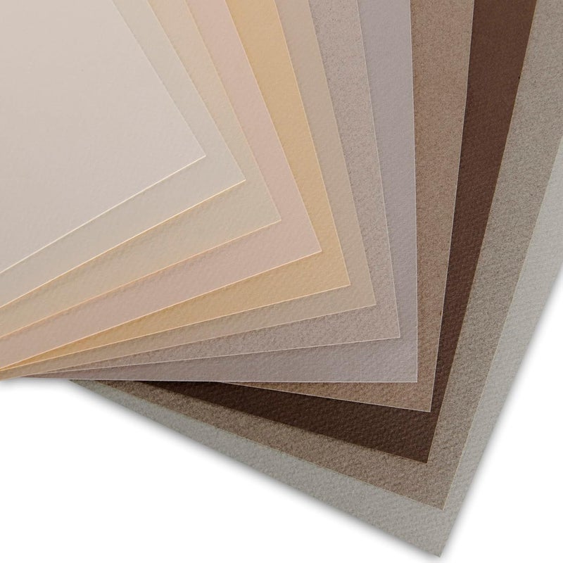 CANSON عبوة ورق رسم ملون Mi-Teintes 160gsm A4، مزدوجة الجوانب: خلية نحل وحبيبات ناعمة، 10 ورقات باللون الرمادي، للفنانين المحترفين والرسامين - Image 3